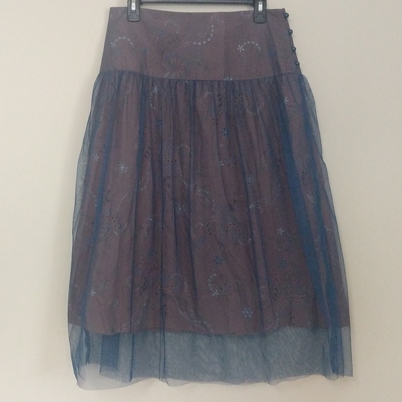 Young Essence Boho Tool Overlay Skirt Size Medium - Picture 8 of 8